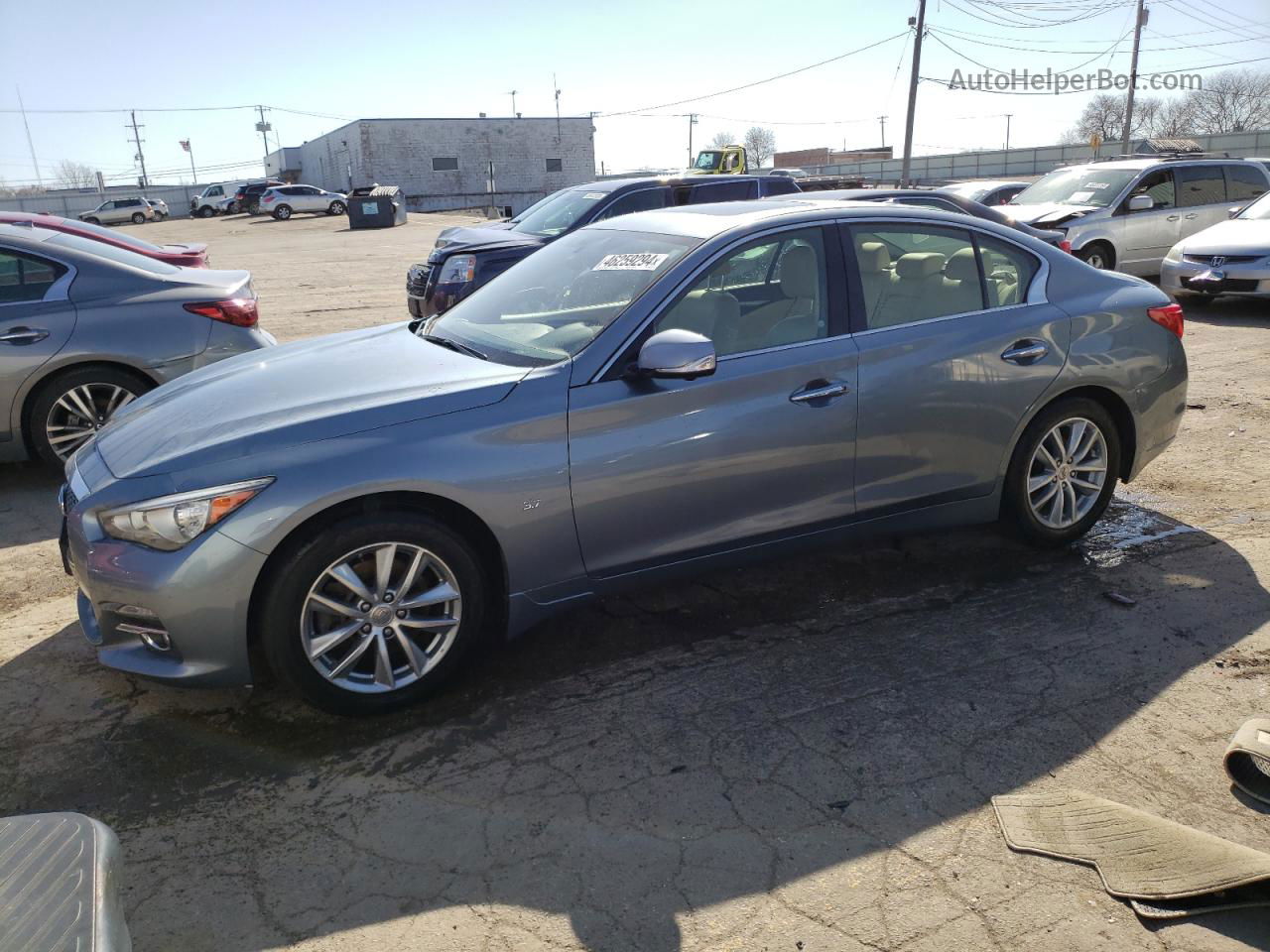 2015 Infiniti Q50 Base Бирюзовый vin: JN1BV7AR5FM396348