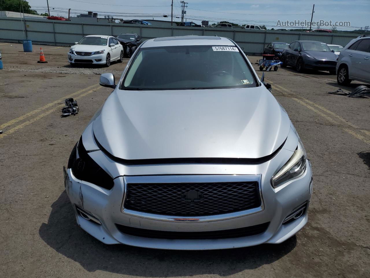 2015 Infiniti Q50 Base Silver vin: JN1BV7AR5FM398763