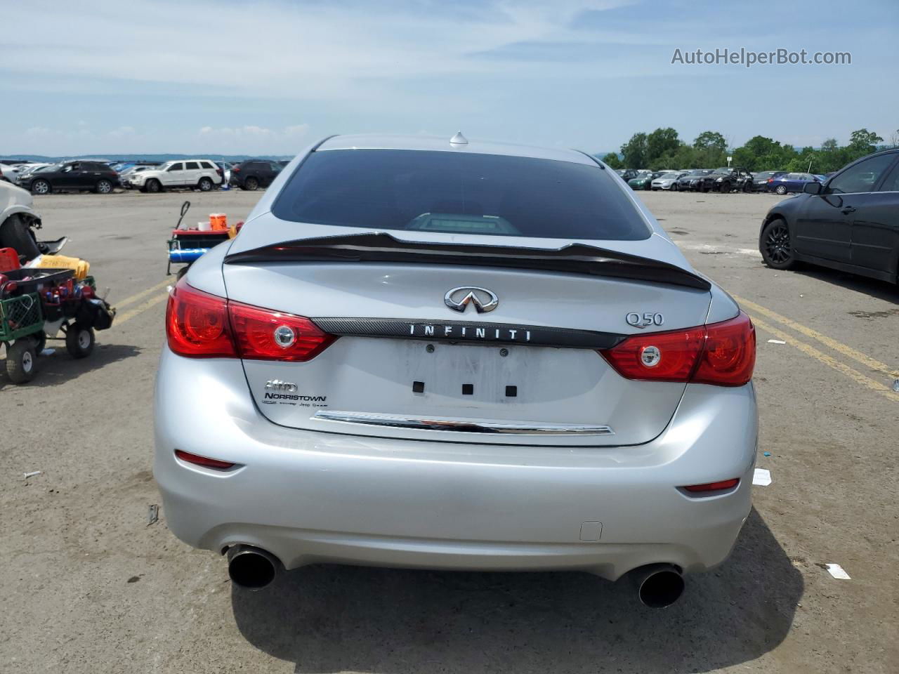 2015 Infiniti Q50 Base Silver vin: JN1BV7AR5FM398763