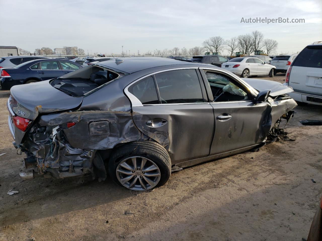 2015 Infiniti Q50 Base Серый vin: JN1BV7AR5FM399721