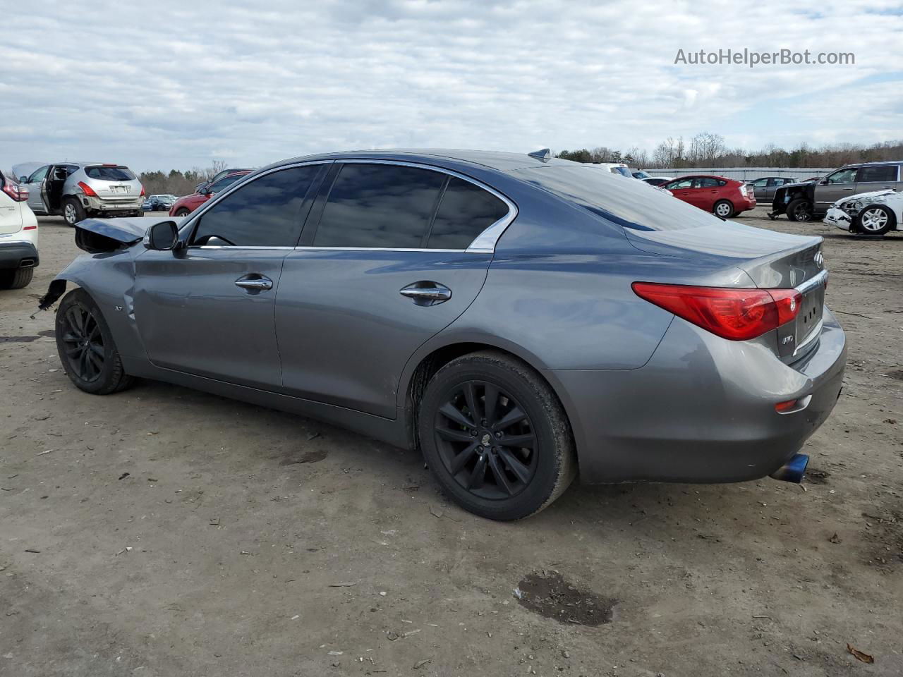 2015 Infiniti Q50 Base Gray vin: JN1BV7AR5FM401578