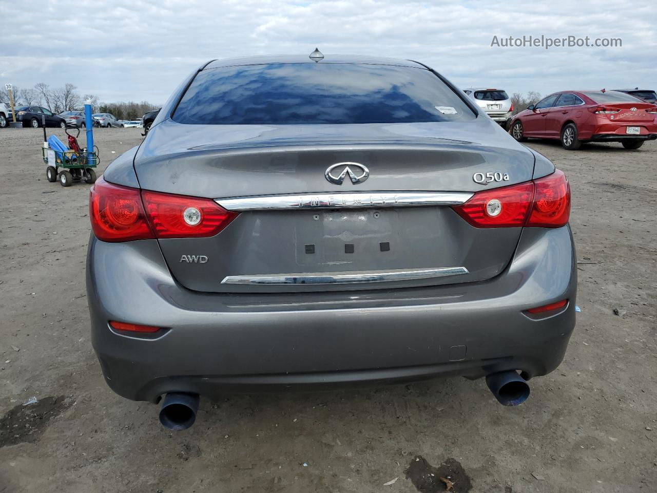 2015 Infiniti Q50 Base Gray vin: JN1BV7AR5FM401578