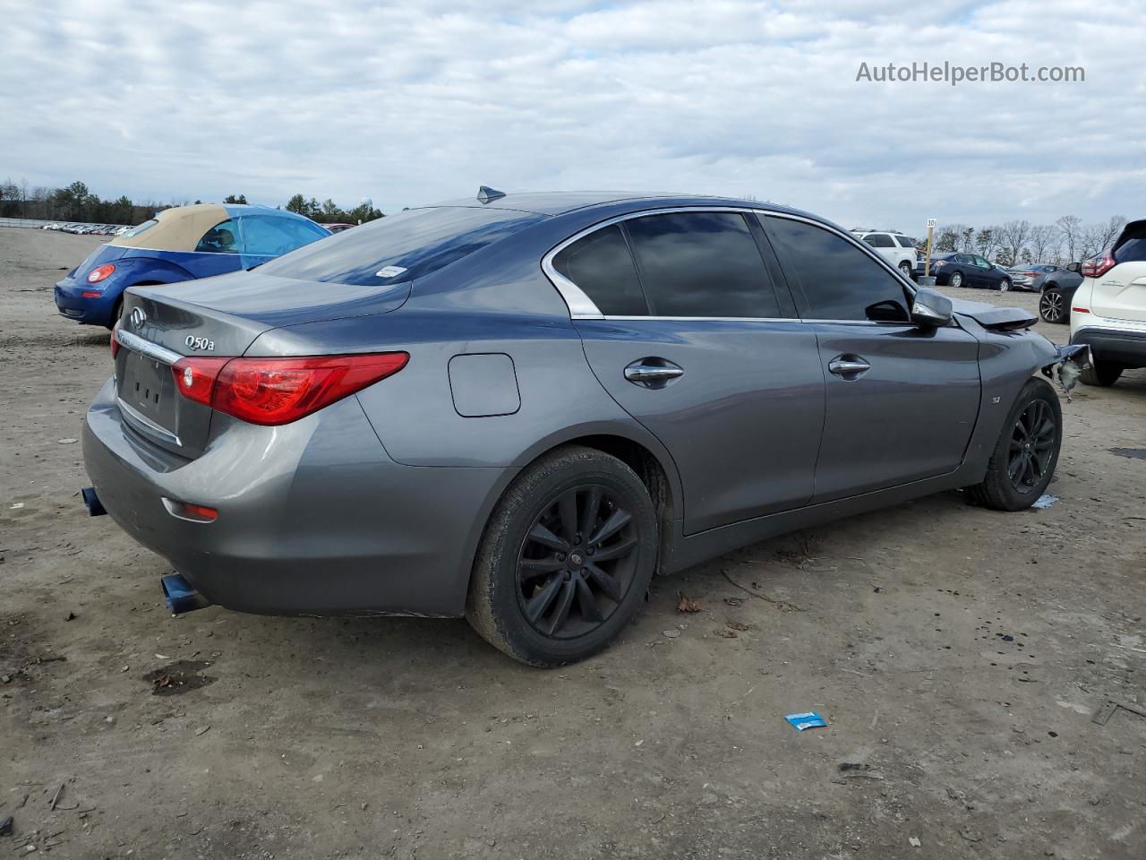 2015 Infiniti Q50 Base Gray vin: JN1BV7AR5FM401578