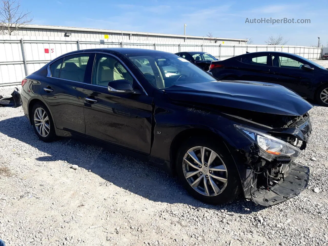 2015 Infiniti Q50 Base Black vin: JN1BV7AR5FM402553