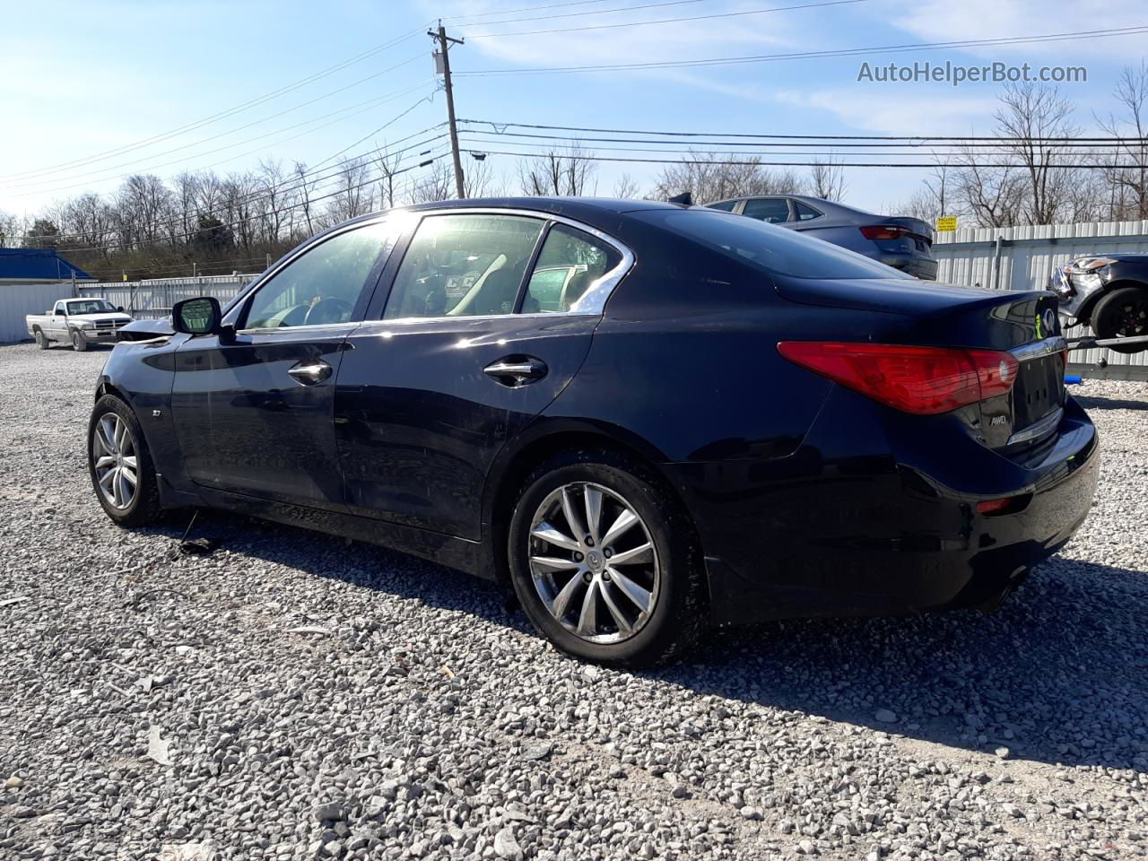 2015 Infiniti Q50 Base Black vin: JN1BV7AR5FM402553