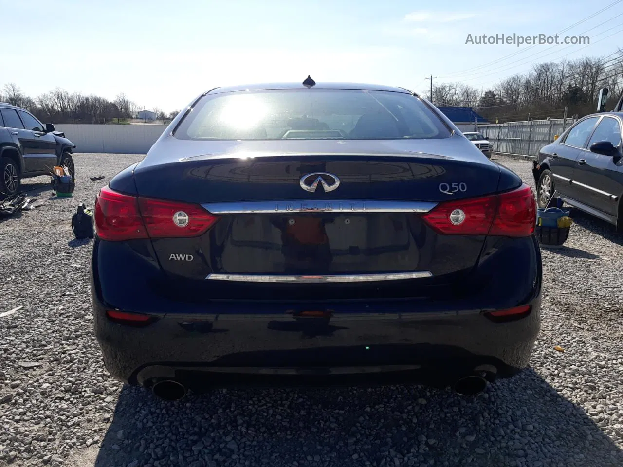 2015 Infiniti Q50 Base Black vin: JN1BV7AR5FM402553