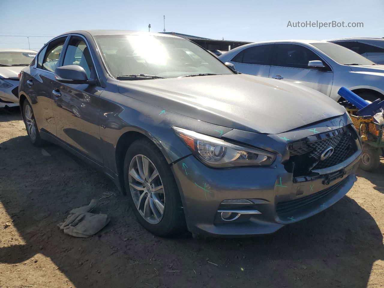 2015 Infiniti Q50 Base Gray vin: JN1BV7AR5FM404304