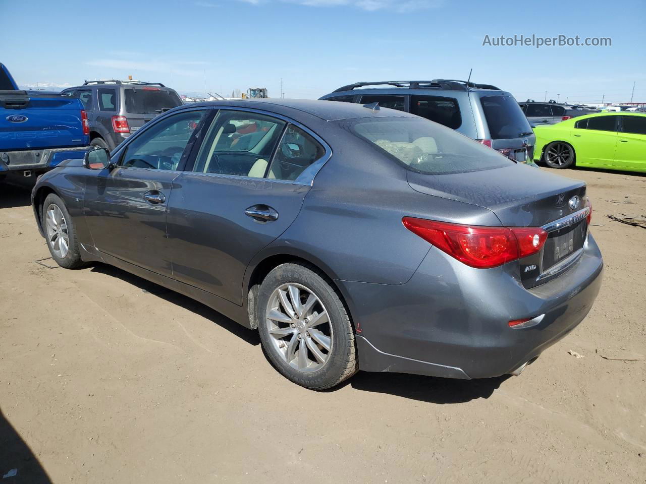 2015 Infiniti Q50 Base Gray vin: JN1BV7AR5FM404304