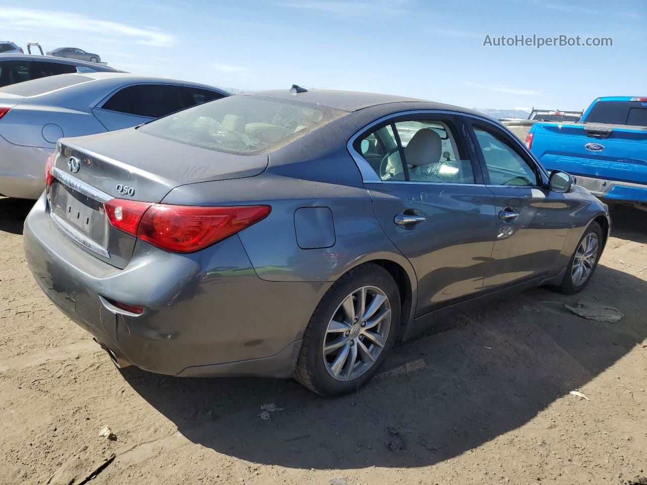 2015 Infiniti Q50 Base Gray vin: JN1BV7AR5FM404304