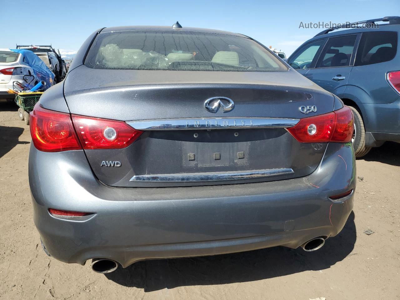 2015 Infiniti Q50 Base Gray vin: JN1BV7AR5FM404304