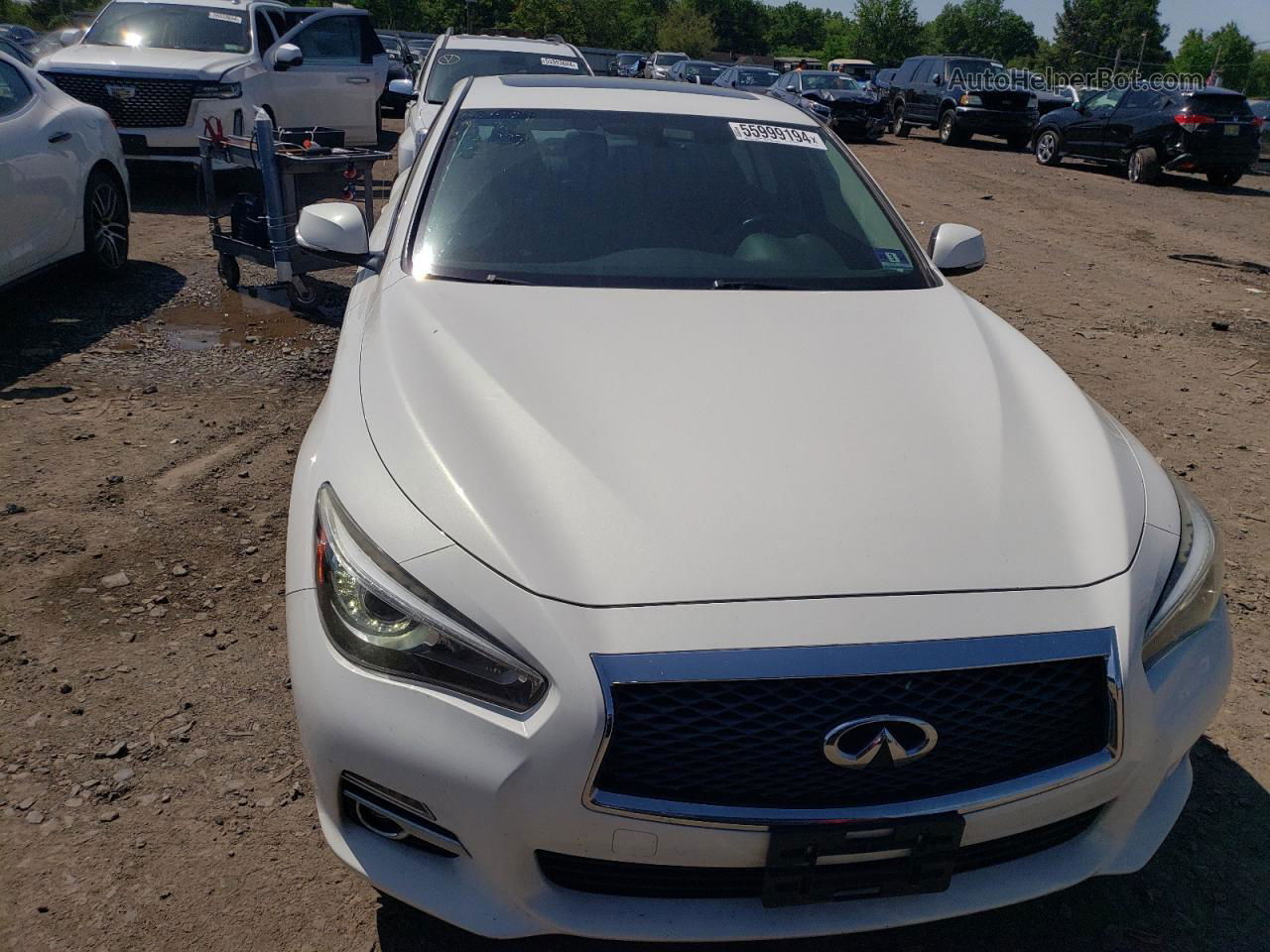 2015 Infiniti Q50 Base White vin: JN1BV7AR5FM407087