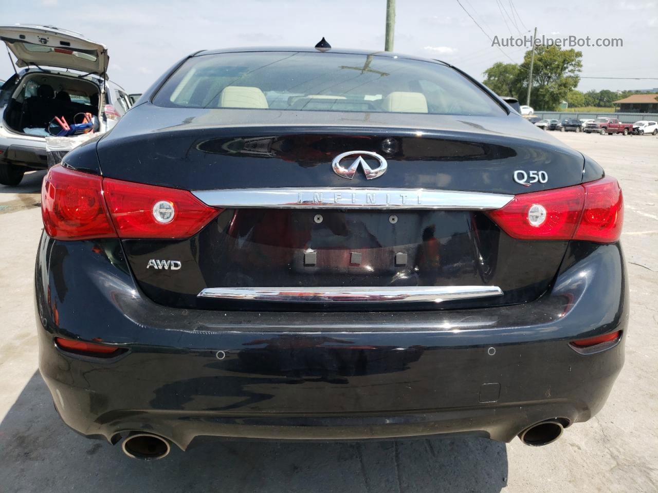 2015 Infiniti Q50 Base Black vin: JN1BV7AR5FM408885