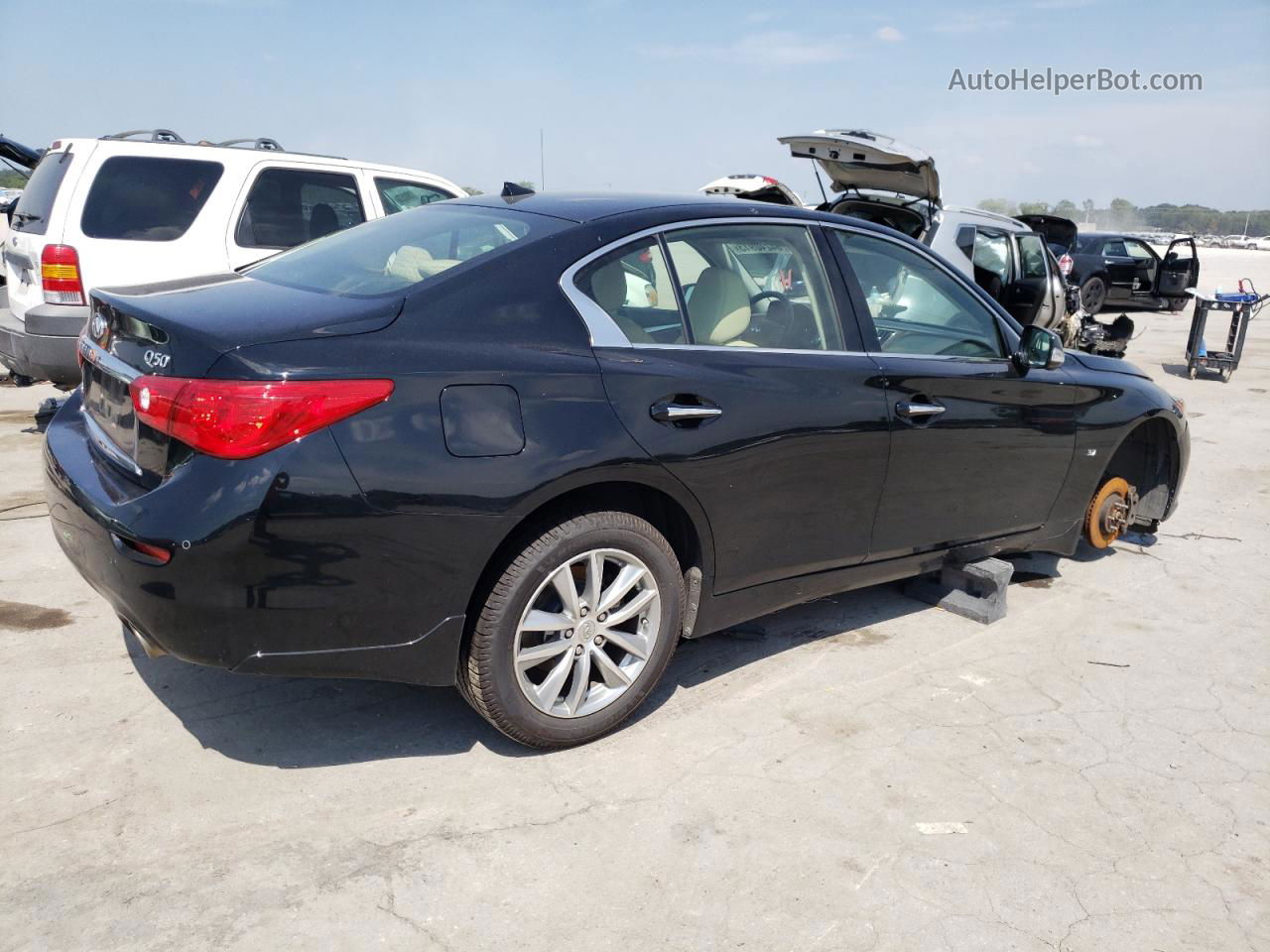 2015 Infiniti Q50 Base Black vin: JN1BV7AR5FM408885