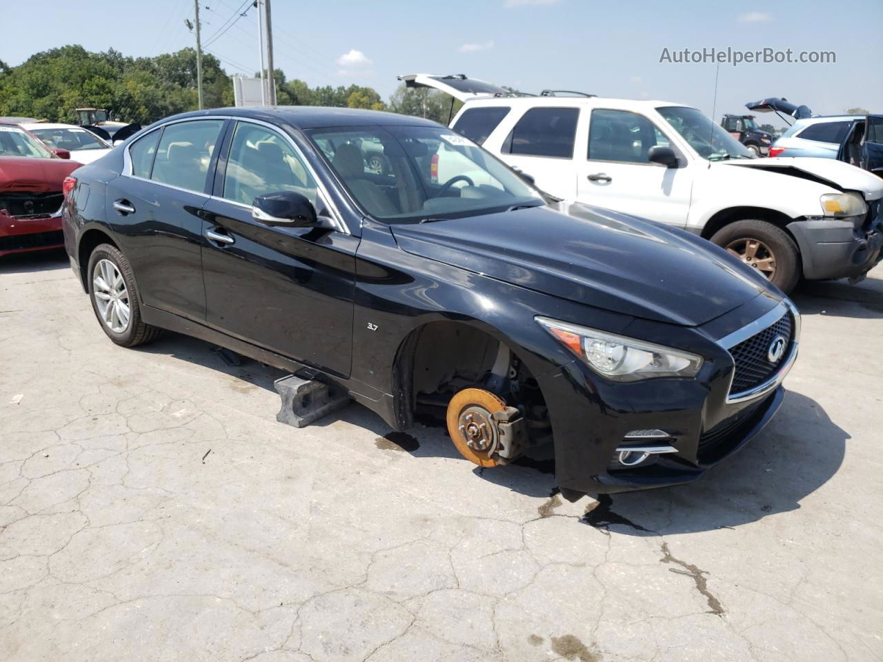 2015 Infiniti Q50 Base Black vin: JN1BV7AR5FM408885