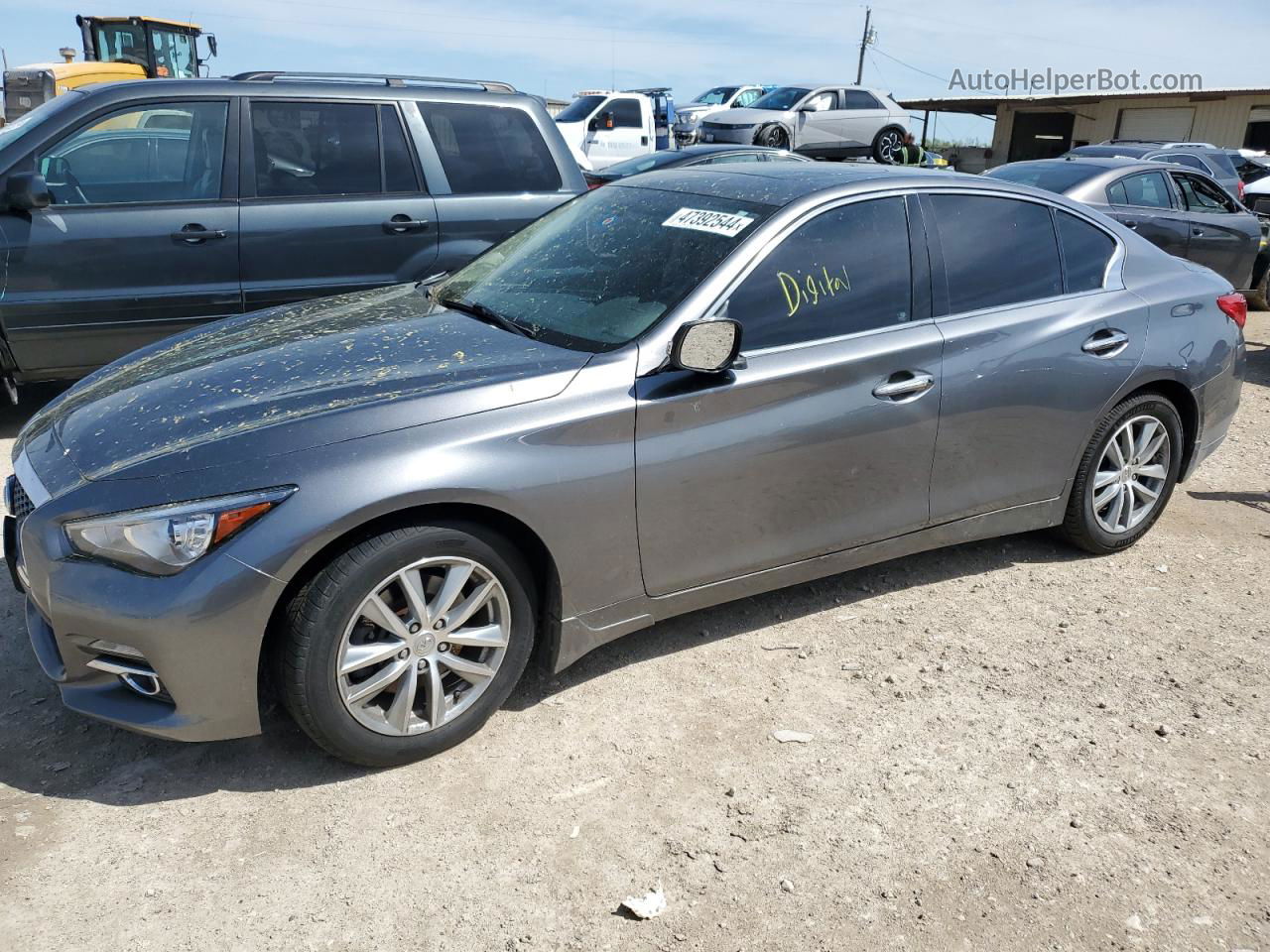 2015 Infiniti Q50 Base Gray vin: JN1BV7AR5FM412581