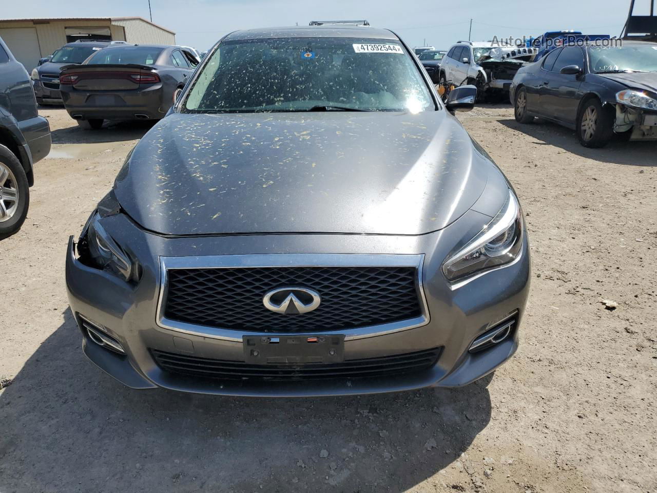 2015 Infiniti Q50 Base Gray vin: JN1BV7AR5FM412581