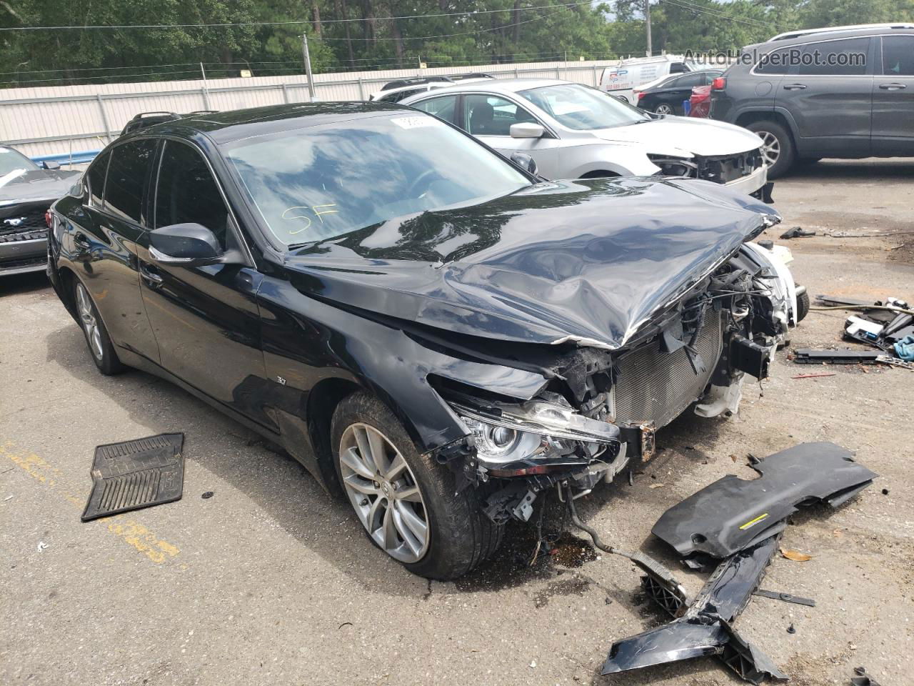 2015 Infiniti Q50 Base Black vin: JN1BV7AR5FM412693