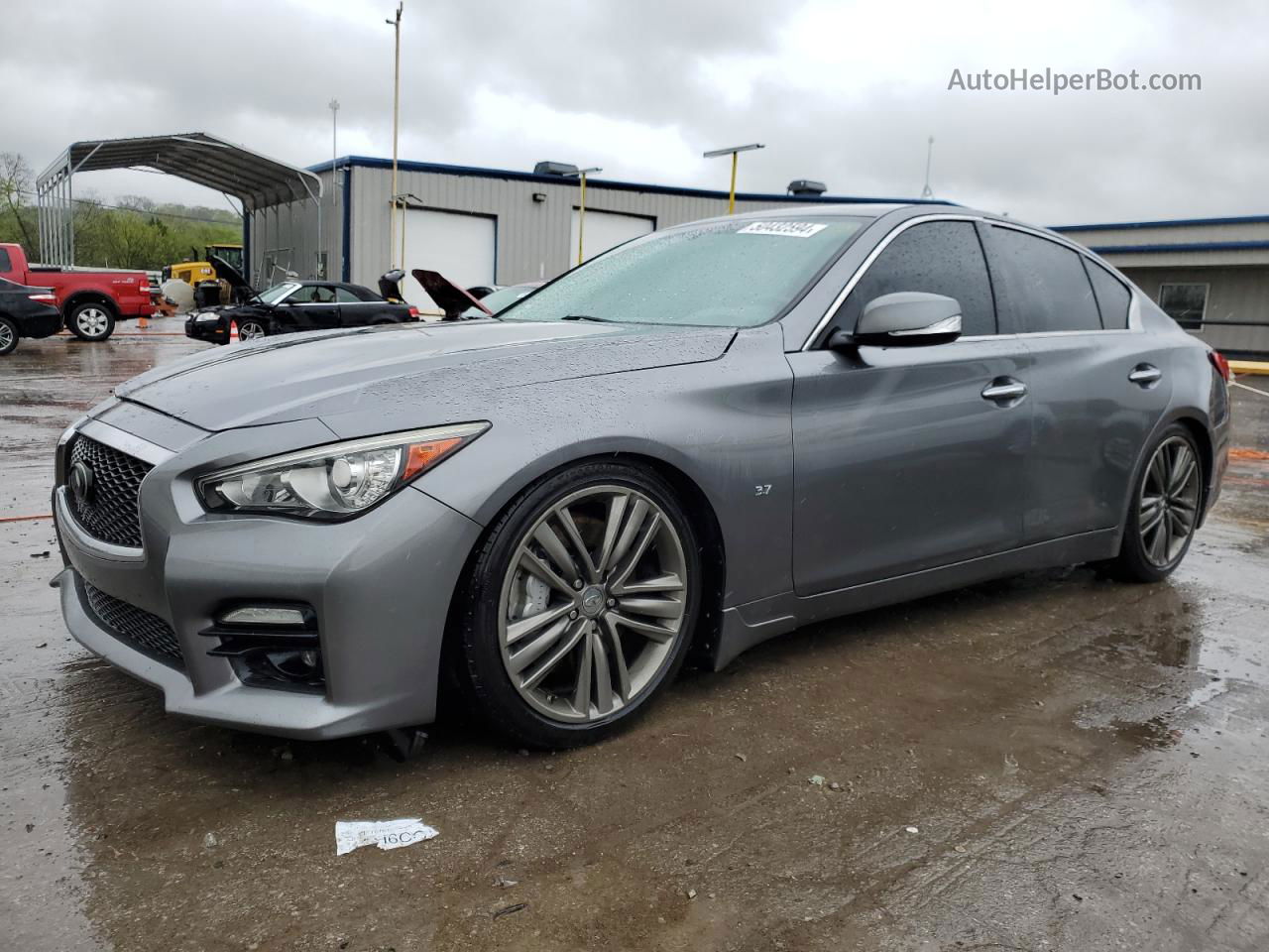 2015 Infiniti Q50 Base Gray vin: JN1BV7AR5FM414766