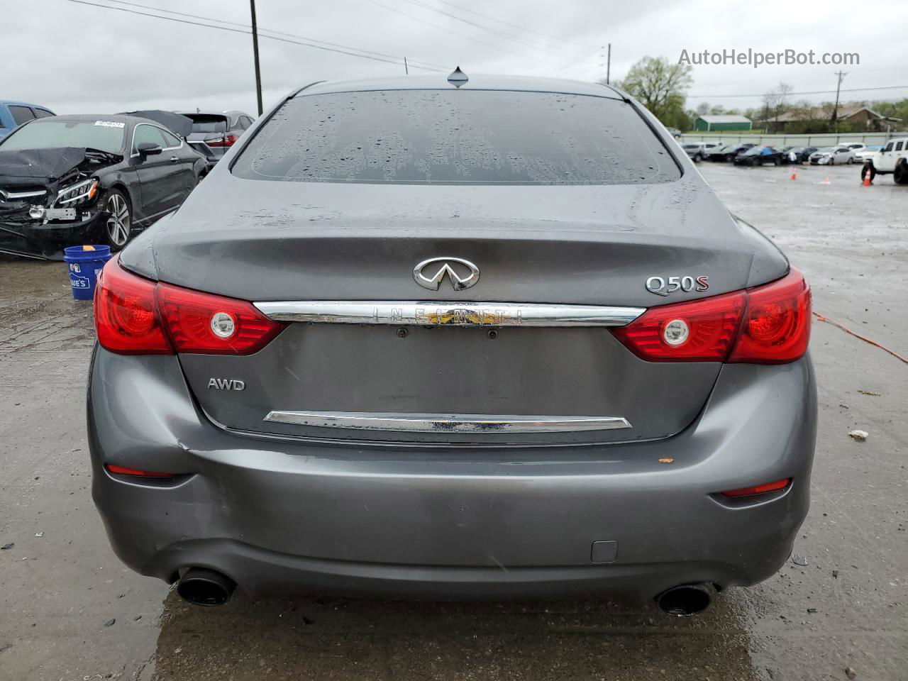 2015 Infiniti Q50 Base Gray vin: JN1BV7AR5FM414766