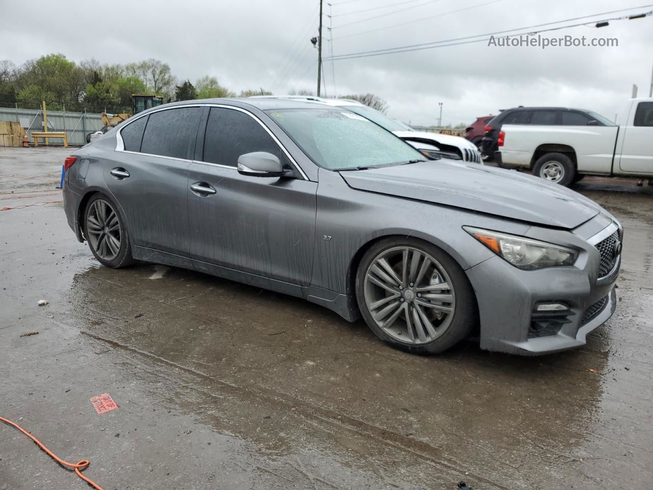 2015 Infiniti Q50 Base Gray vin: JN1BV7AR5FM414766