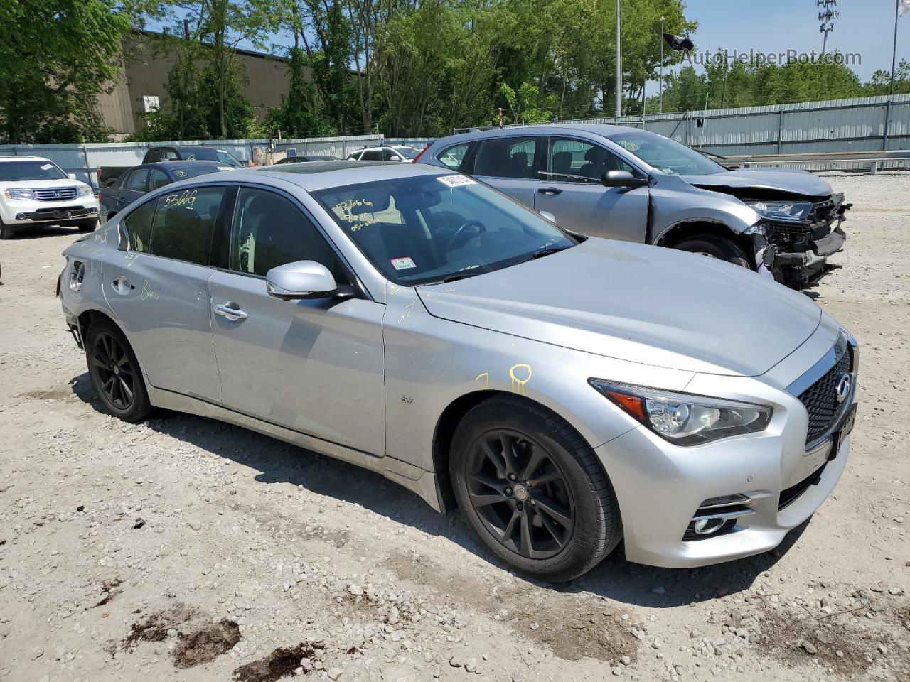 2015 Infiniti Q50 Base Silver vin: JN1BV7AR5FM415237