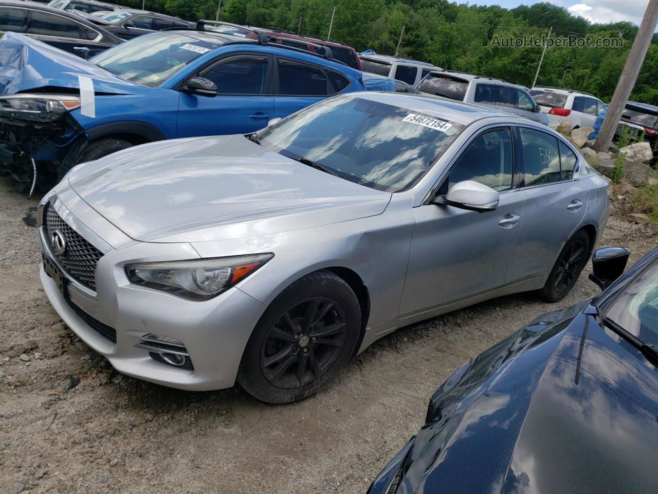 2015 Infiniti Q50 Base Silver vin: JN1BV7AR5FM415237