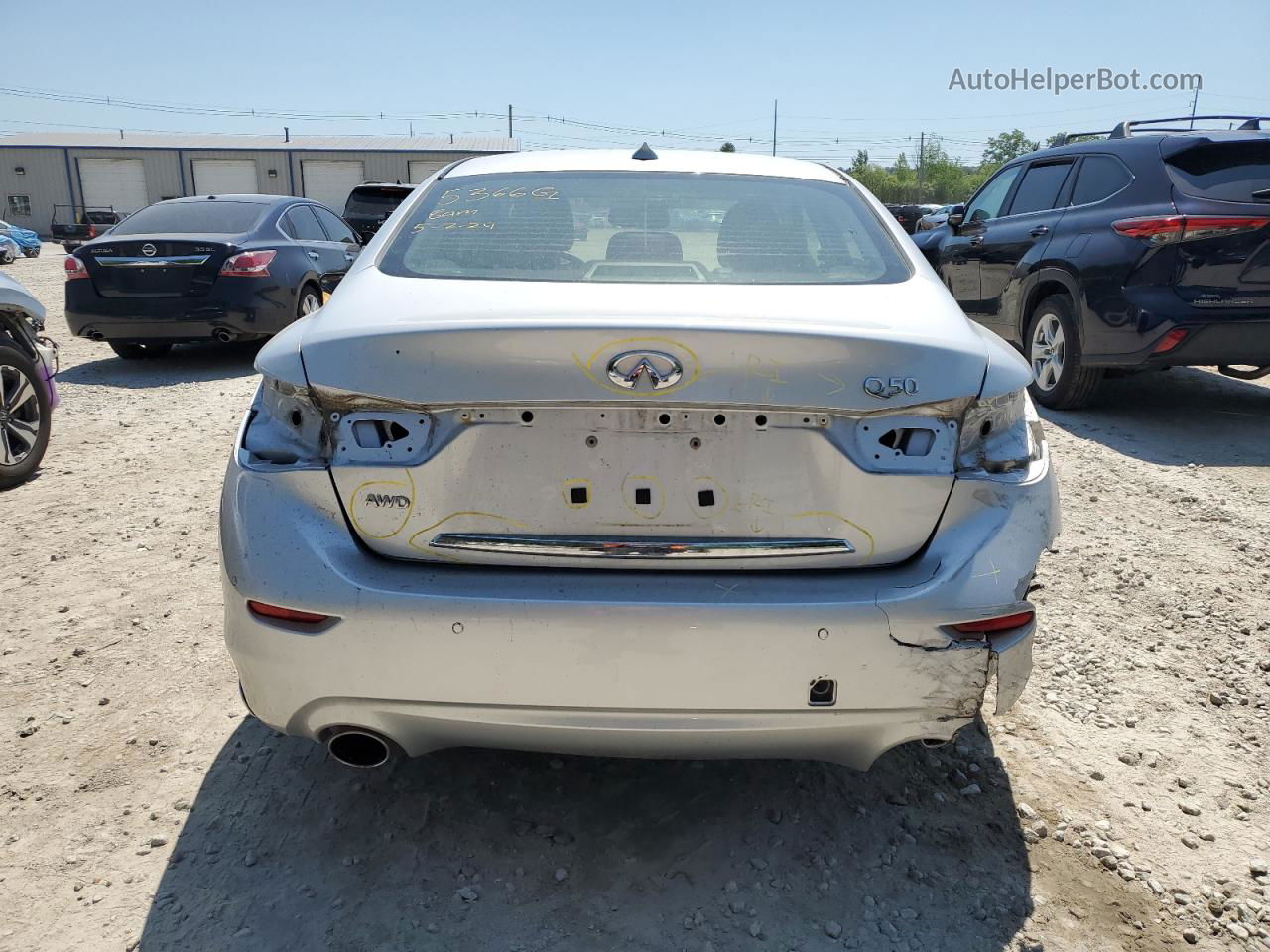 2015 Infiniti Q50 Base Silver vin: JN1BV7AR5FM415237