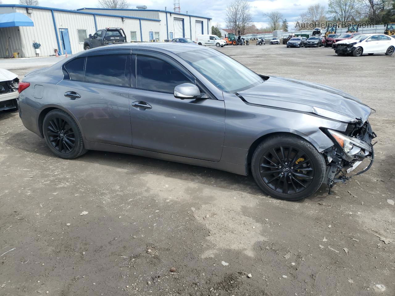 2014 Infiniti Q50 Base Gray vin: JN1BV7AR6EM683079