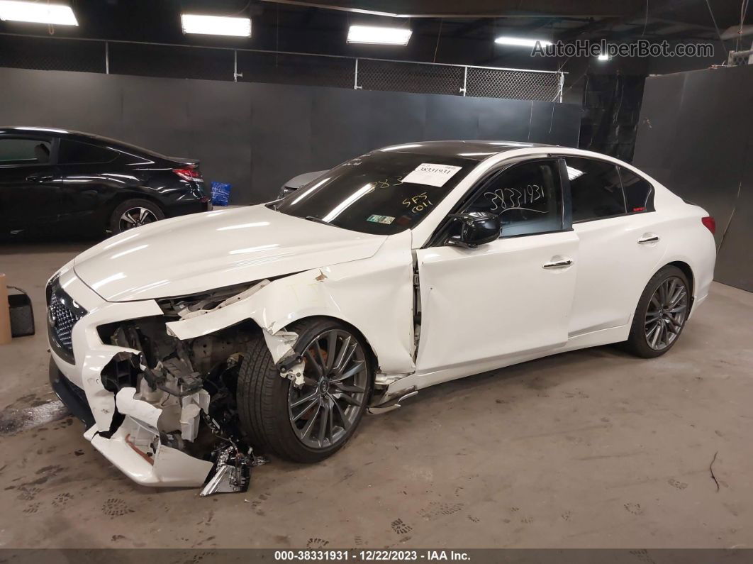 2014 Infiniti Q50 Premium White vin: JN1BV7AR6EM684118