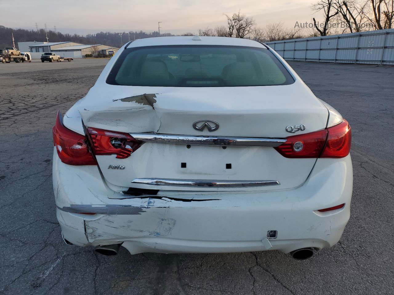 2014 Infiniti Q50 Base White vin: JN1BV7AR6EM685222