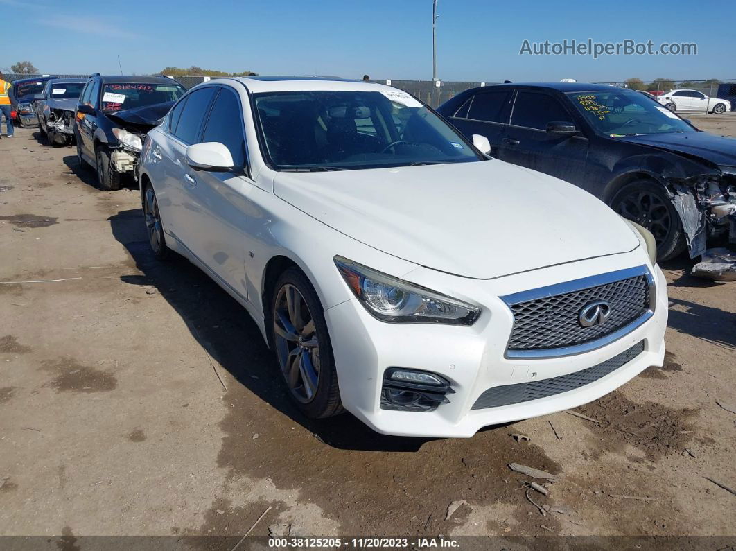 2014 Infiniti Q50 Sport White vin: JN1BV7AR6EM685768