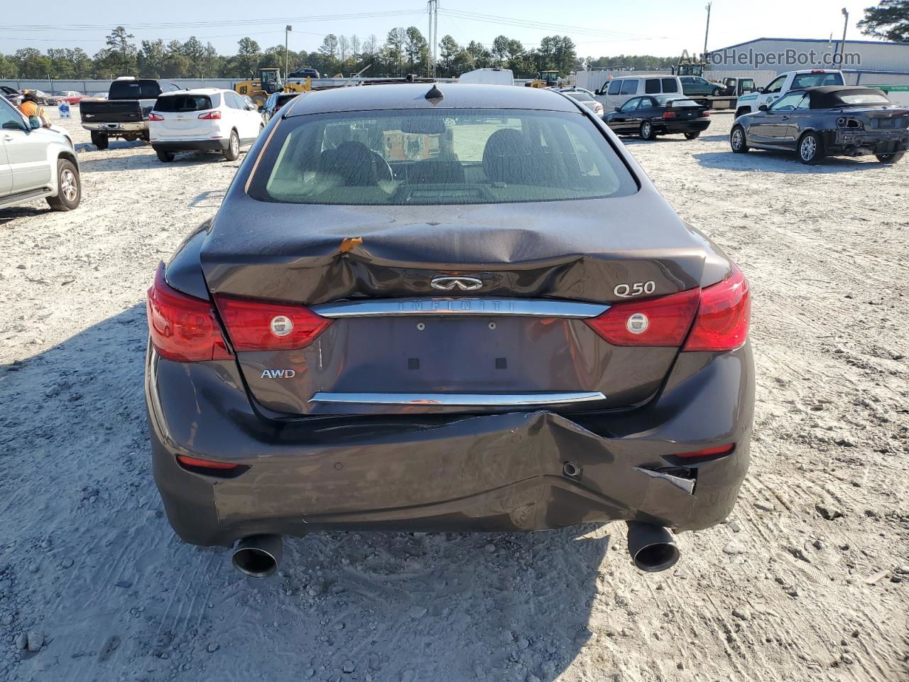 2014 Infiniti Q50 Base Brown vin: JN1BV7AR6EM688587