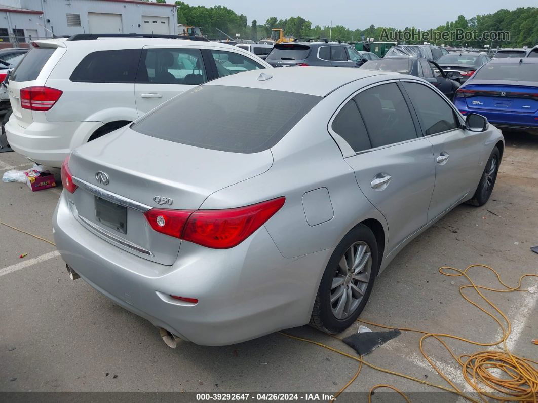 2014 Infiniti Q50 Premium Silver vin: JN1BV7AR6EM689965