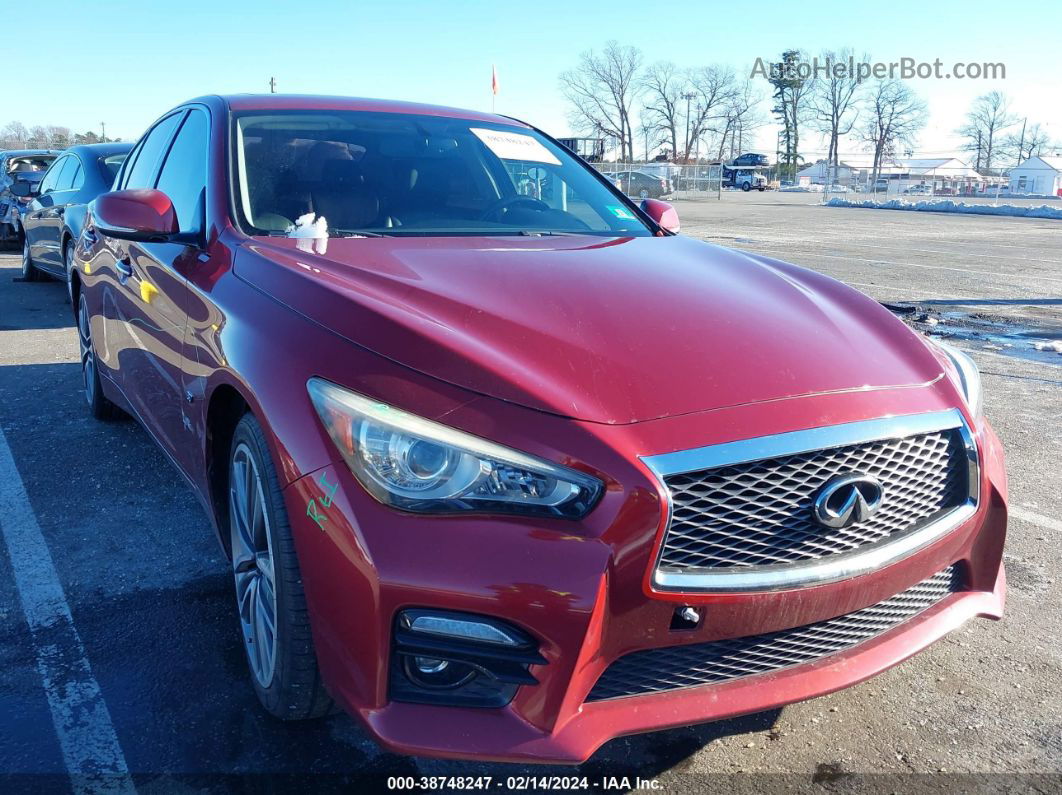 2014 Infiniti Q50 Premium Темно-бордовый vin: JN1BV7AR6EM693644