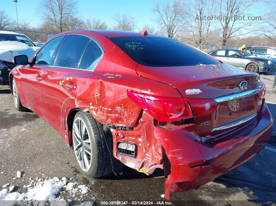 2014 Infiniti Q50 Premium Темно-бордовый vin: JN1BV7AR6EM693644