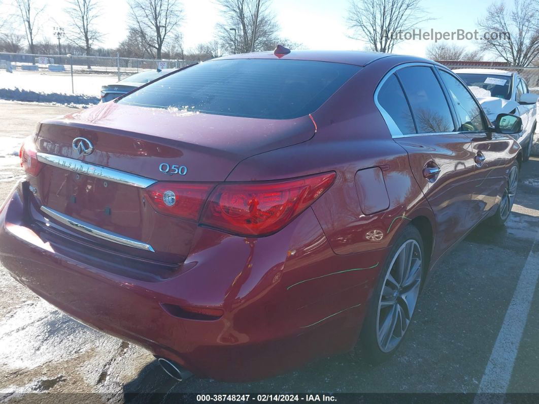 2014 Infiniti Q50 Premium Темно-бордовый vin: JN1BV7AR6EM693644