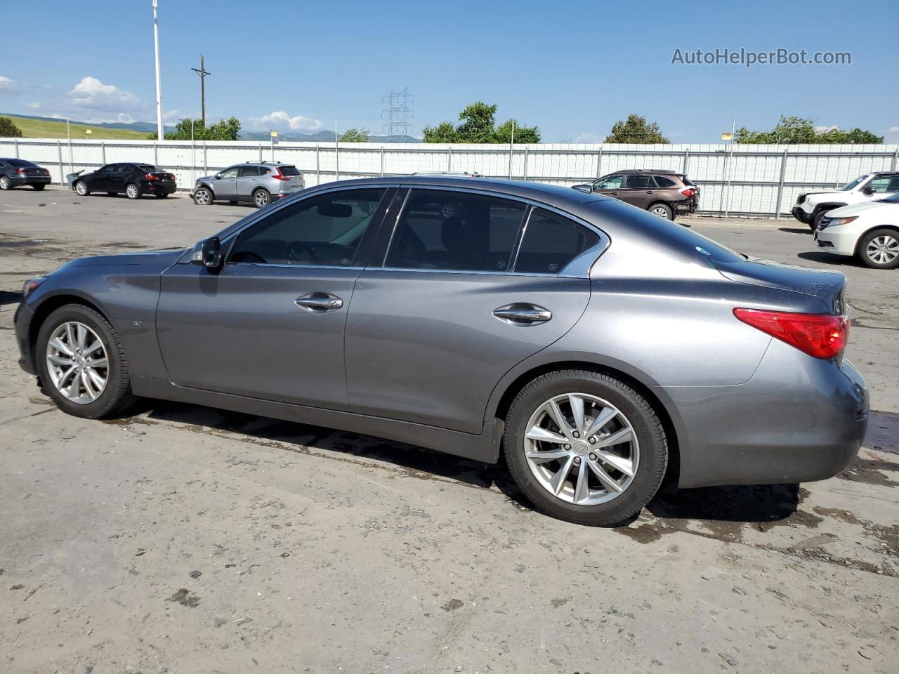 2014 Infiniti Q50 Base Gray vin: JN1BV7AR6EM694180