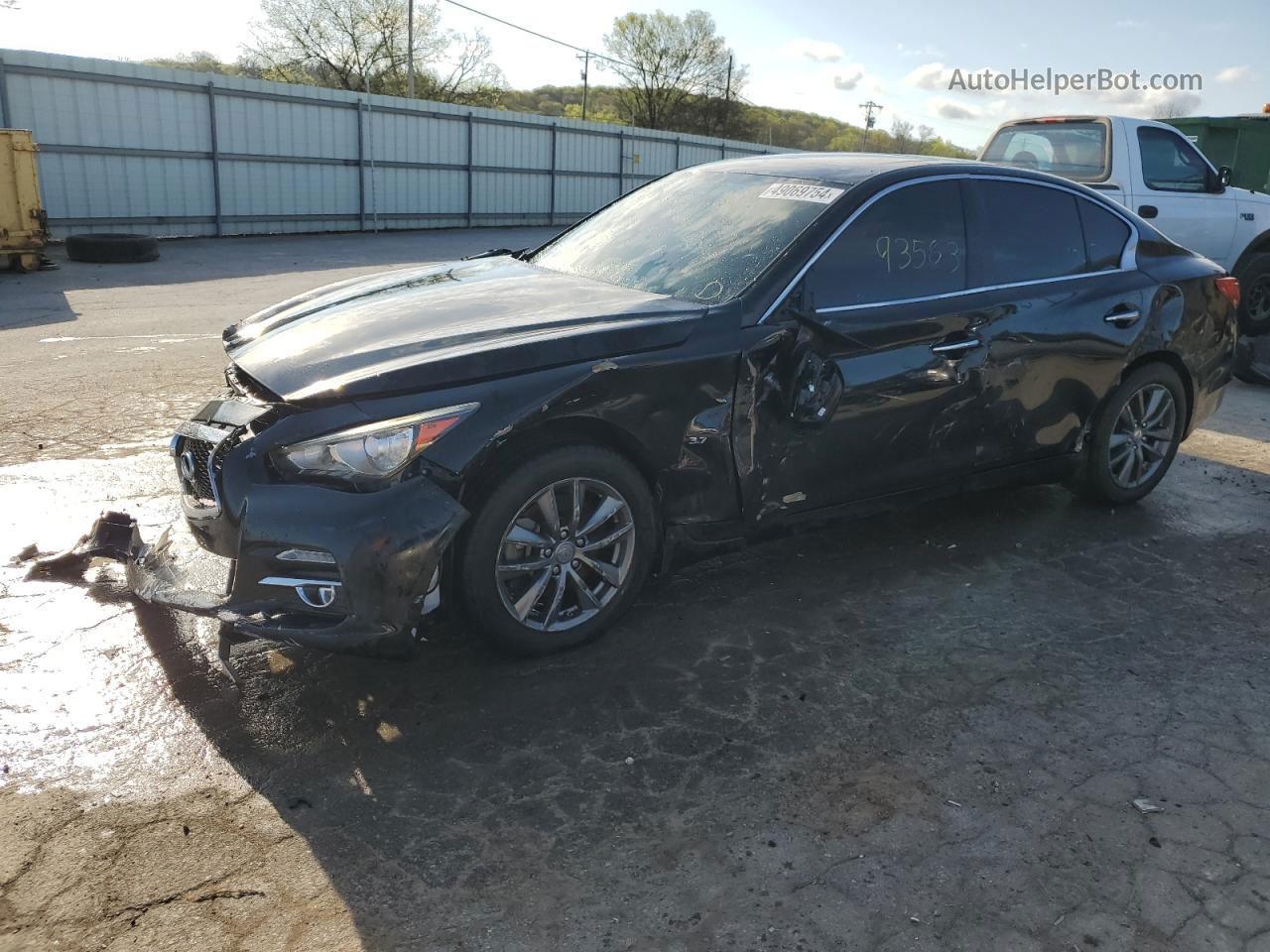 2014 Infiniti Q50 Base Black vin: JN1BV7AR6EM703850