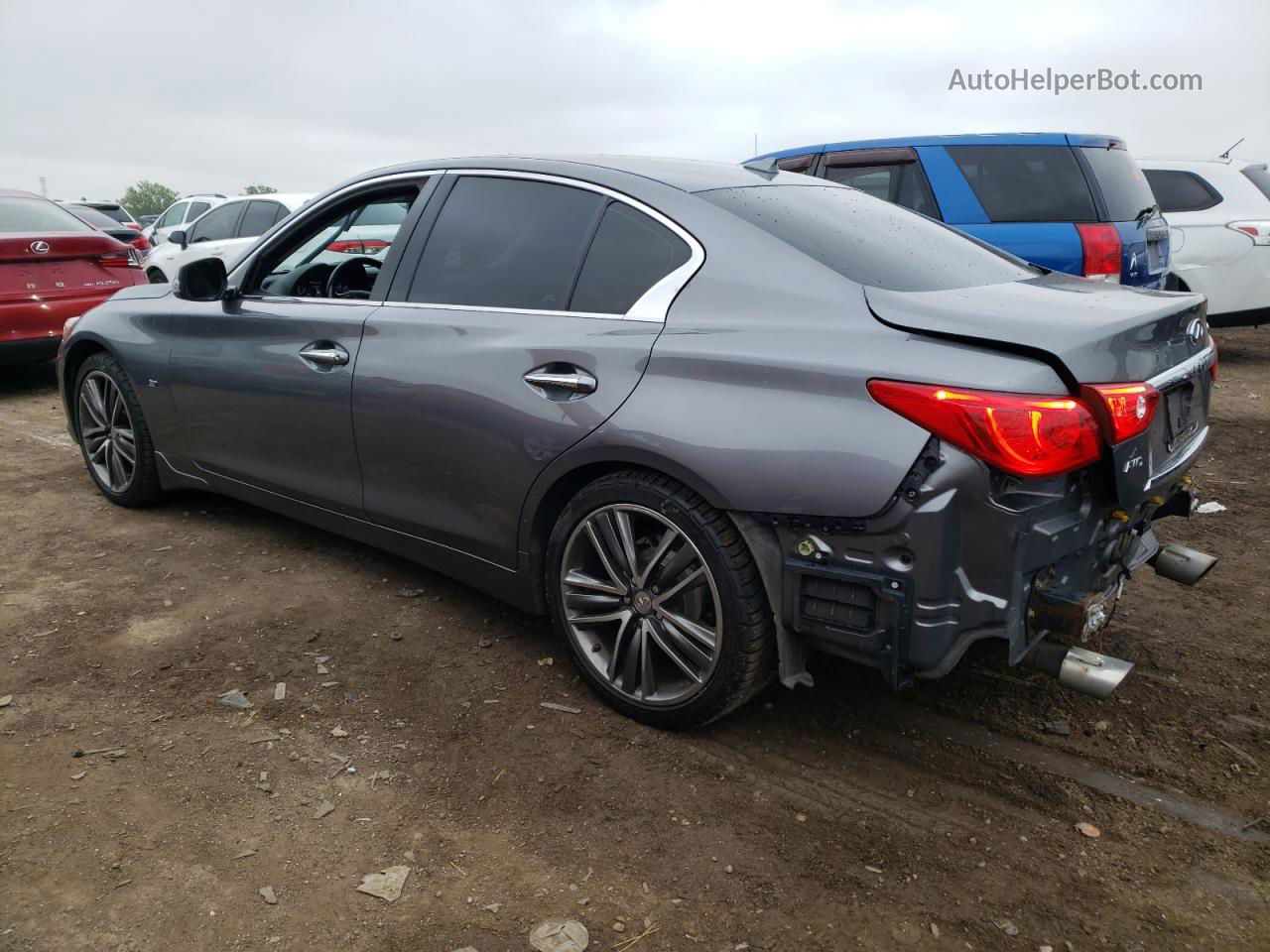 2014 Infiniti Q50 Base Gray vin: JN1BV7AR6EM705016