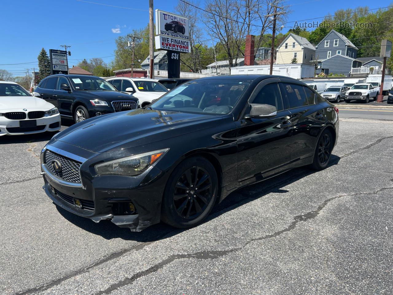 2014 Infiniti Q50 Base Черный vin: JN1BV7AR6EM706375