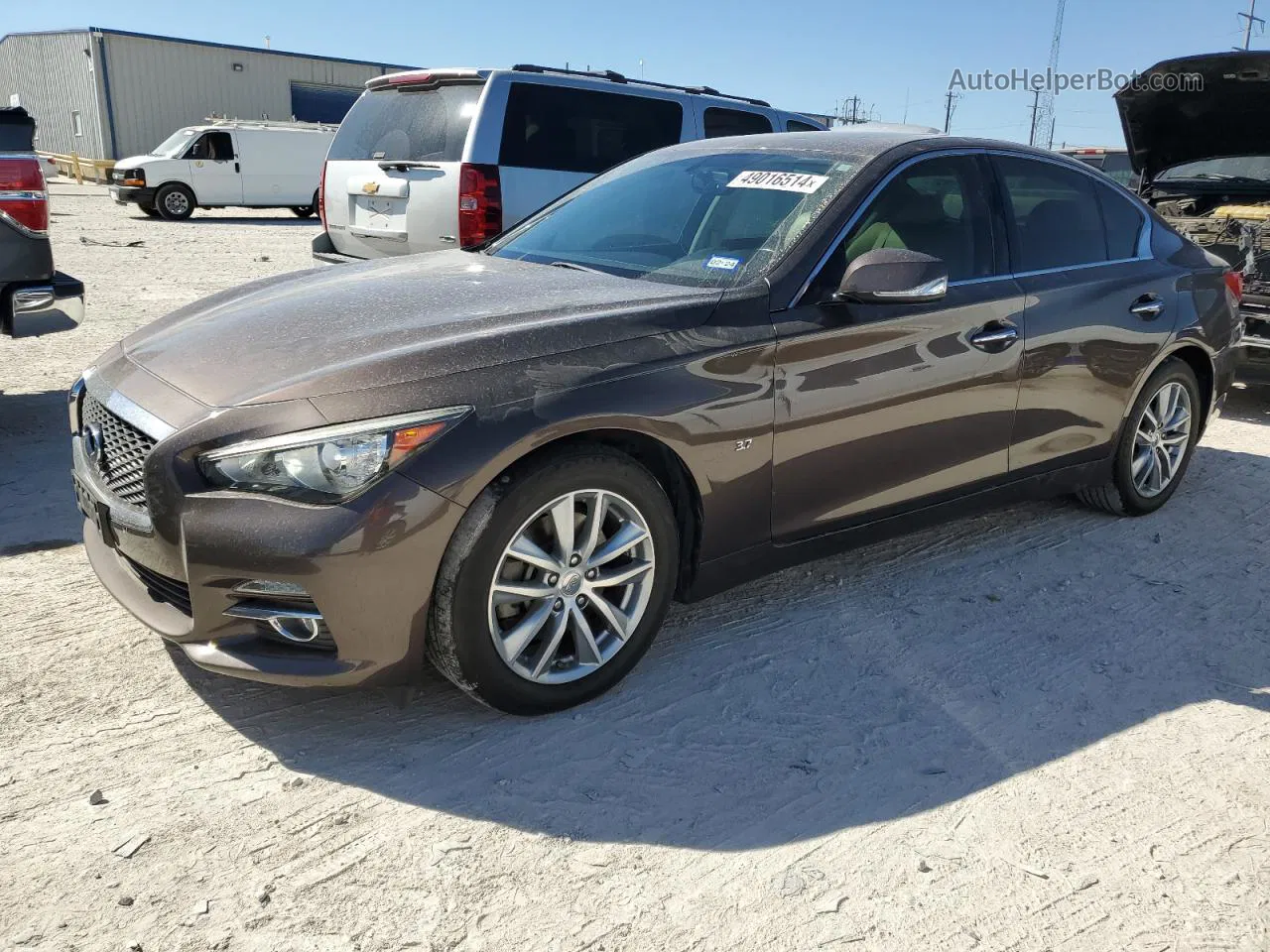 2014 Infiniti Q50 Base Brown vin: JN1BV7AR6EM707493