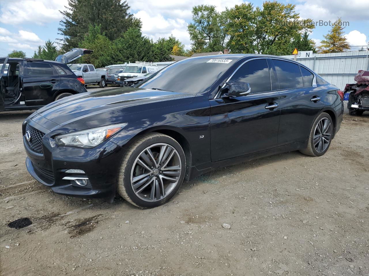 2015 Infiniti Q50 Base Black vin: JN1BV7AR6FM397833