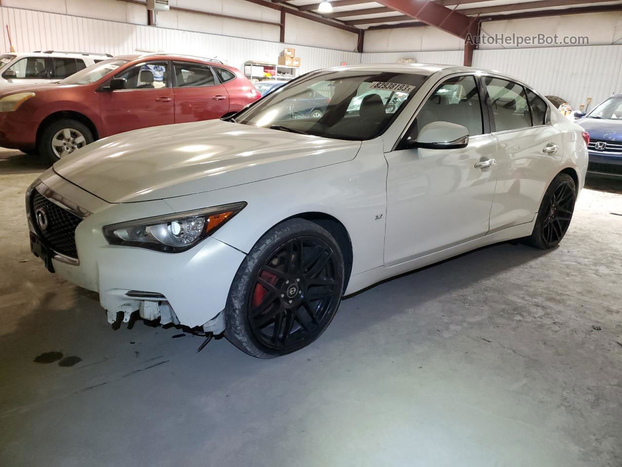 2015 Infiniti Q50 Base White vin: JN1BV7AR6FM397962