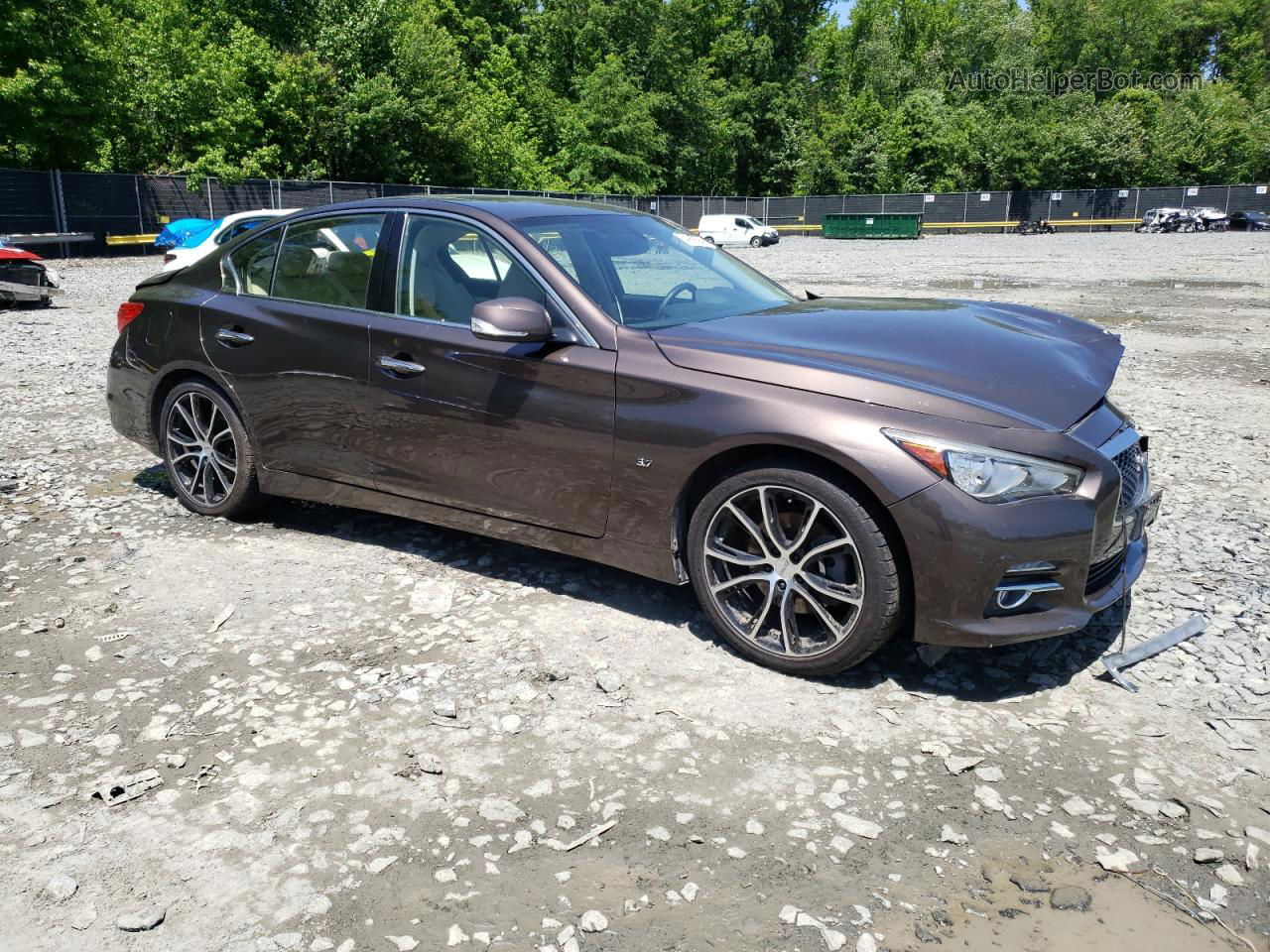 2015 Infiniti Q50 Base Brown vin: JN1BV7AR6FM398125