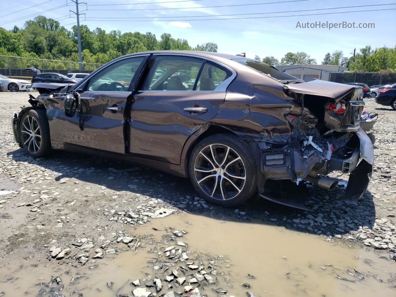 2015 Infiniti Q50 Base Brown vin: JN1BV7AR6FM398125