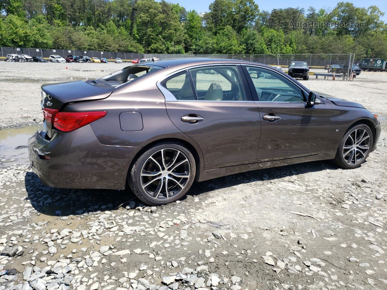 2015 Infiniti Q50 Base Brown vin: JN1BV7AR6FM398125