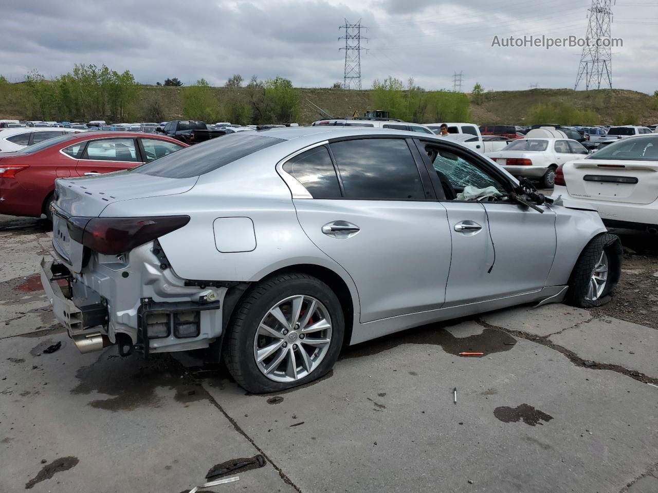 2015 Infiniti Q50 Base Silver vin: JN1BV7AR6FM410743