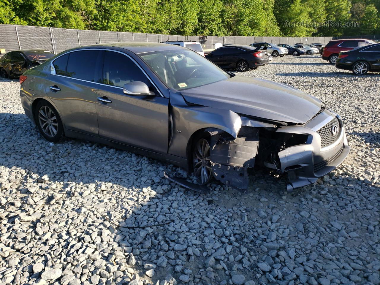 2015 Infiniti Q50 Base Gray vin: JN1BV7AR6FM414744