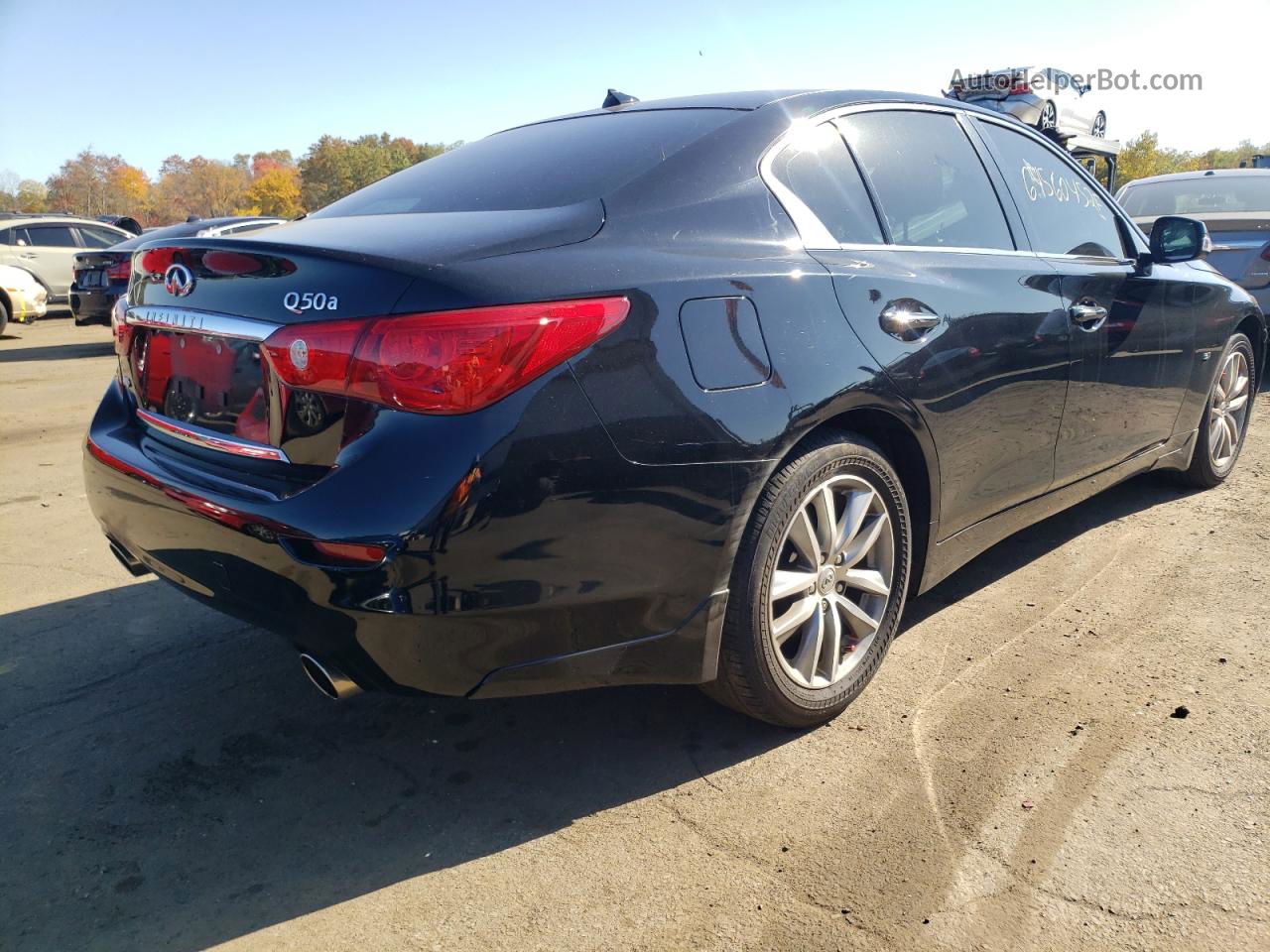 2015 Infiniti Q50 Base Black vin: JN1BV7AR6FM415375