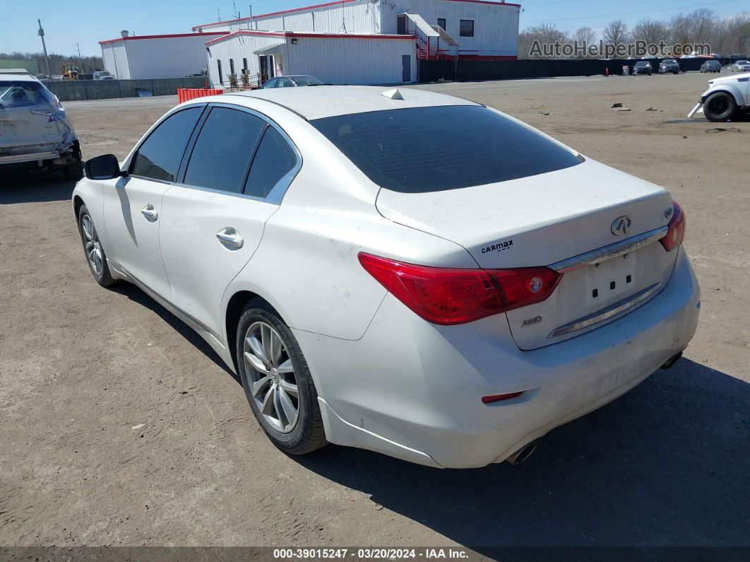 2015 Infiniti Q50 Premium White vin: JN1BV7AR6FM416882